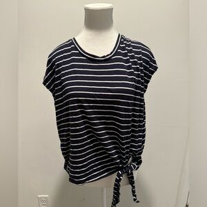 Black and white striped tee